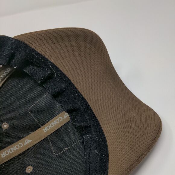 Condor Patch Fitted Mesh Back Hat Brown L/XL Vent Holes 6 Panel - Picture 8 of 9